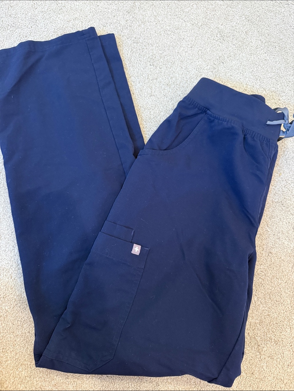 Figs Women's Navy Boot-Cut Scrub Pants